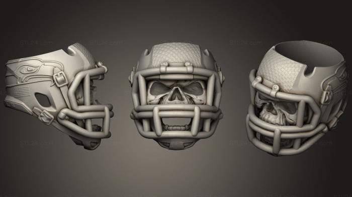 Mask (Scull Ring Footboll, MS_0276) 3D models for cnc
